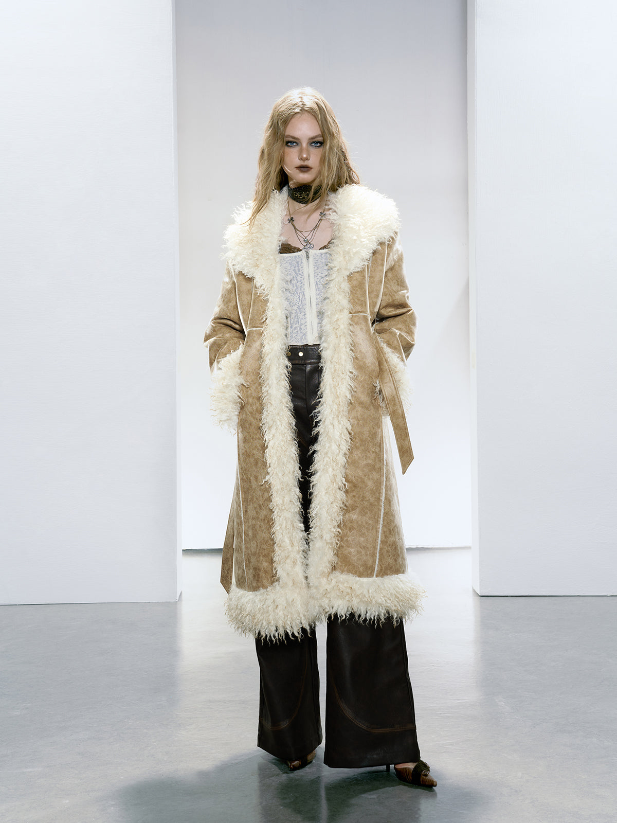 Strike A Pose | Long Faux Fur Coat