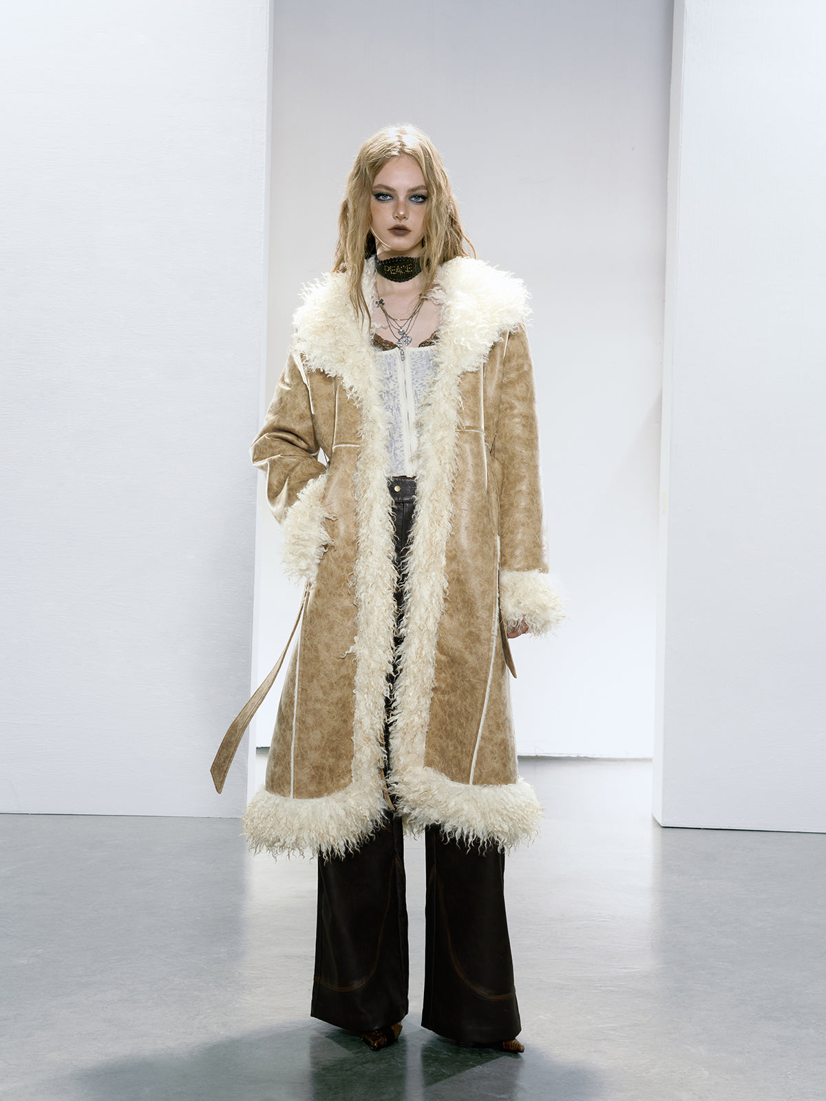 Strike A Pose | Long Faux Fur Coat