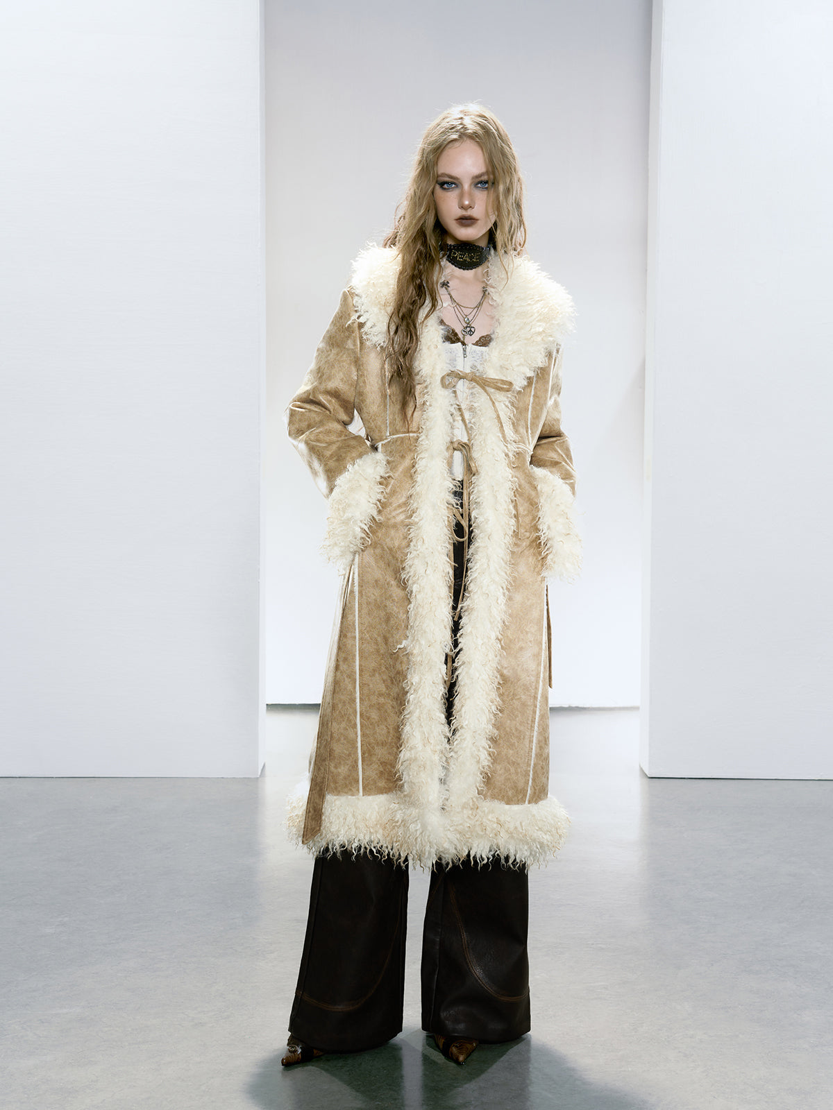 Strike A Pose | Long Faux Fur Coat