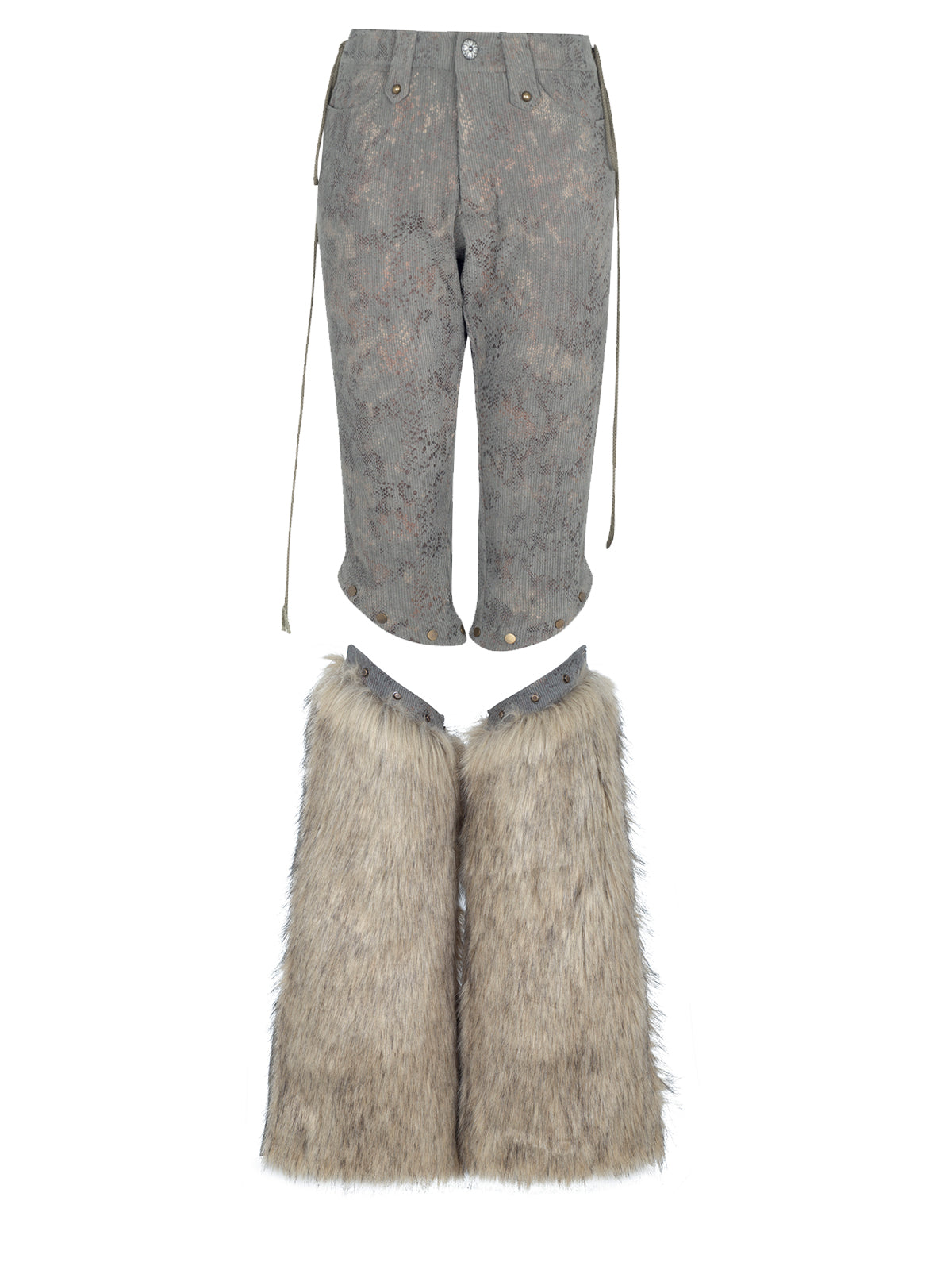 Strike A Pose | Faux Fur Paneled Trousers