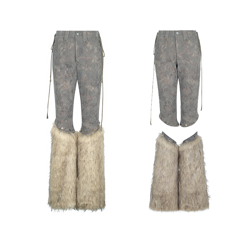 Strike A Pose | Faux Fur Paneled Trousers