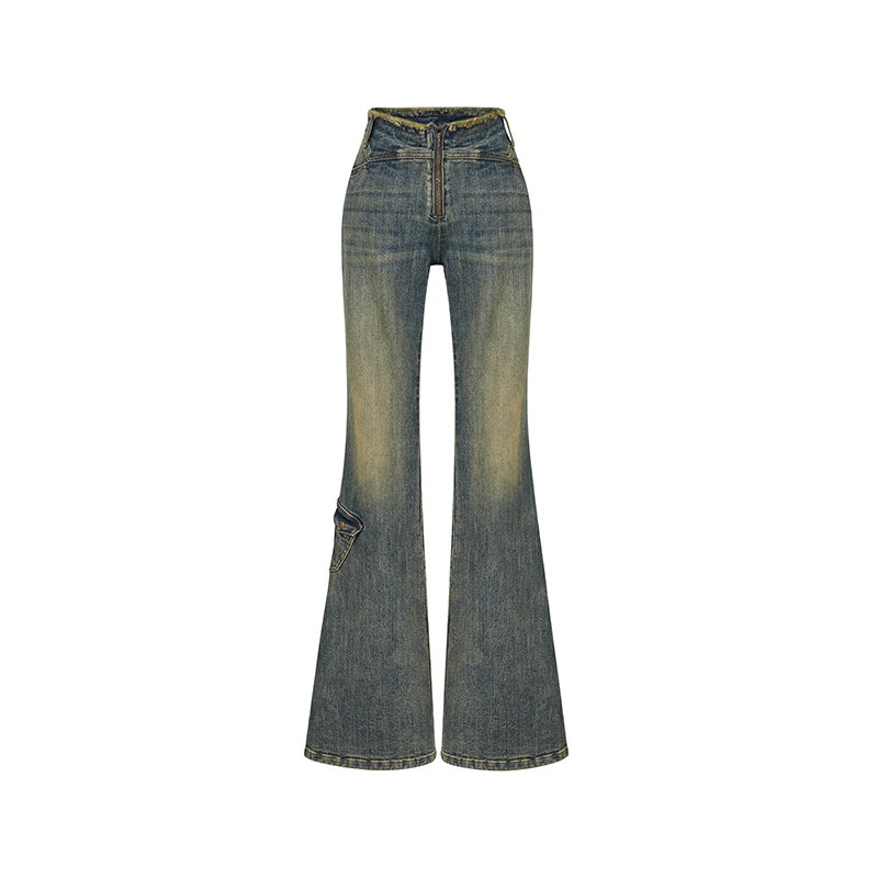 Strike A Pose | Vintage Washed Slightly Flared Jeans