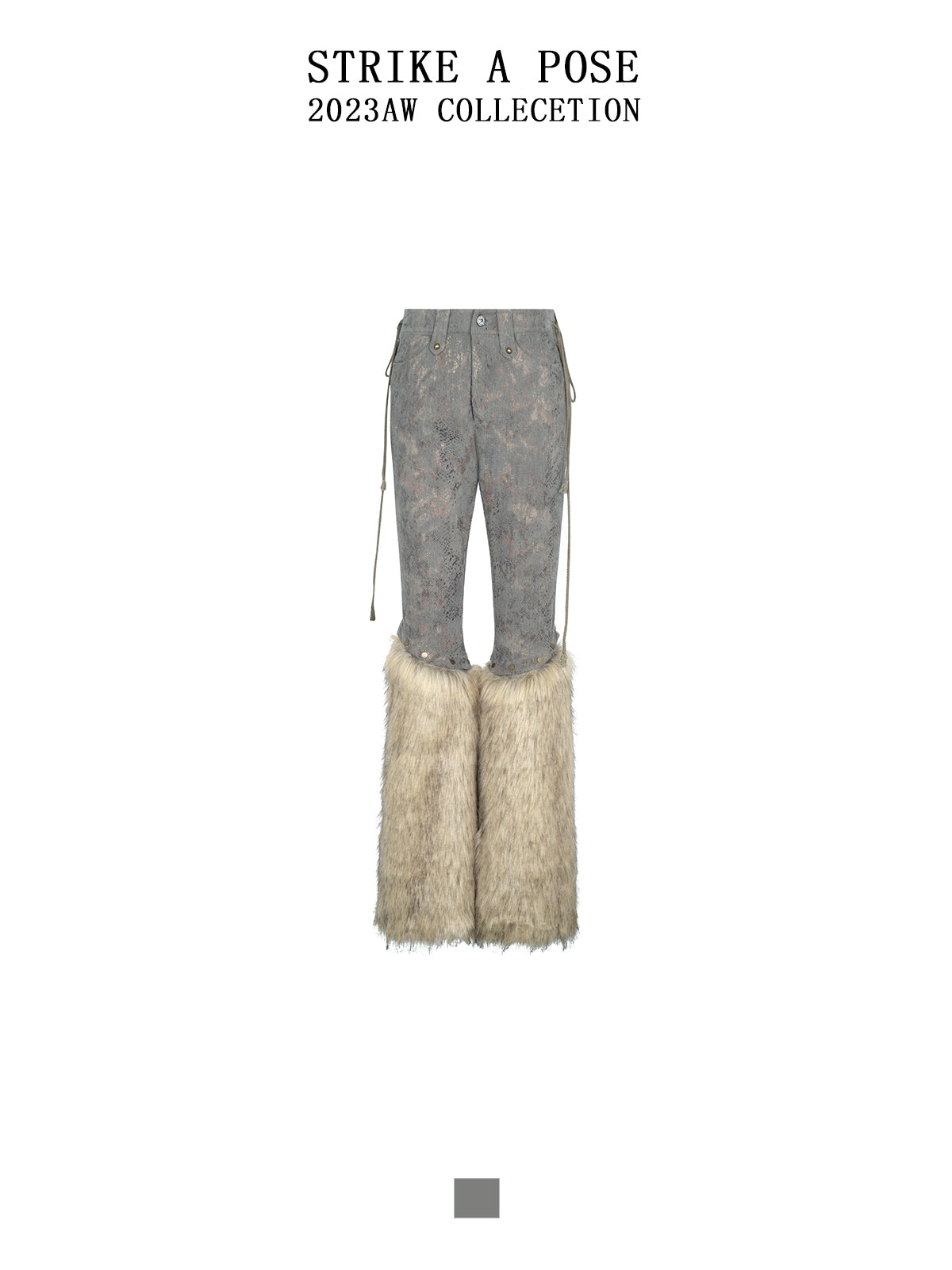 Strike A Pose | Faux Fur Paneled Trousers