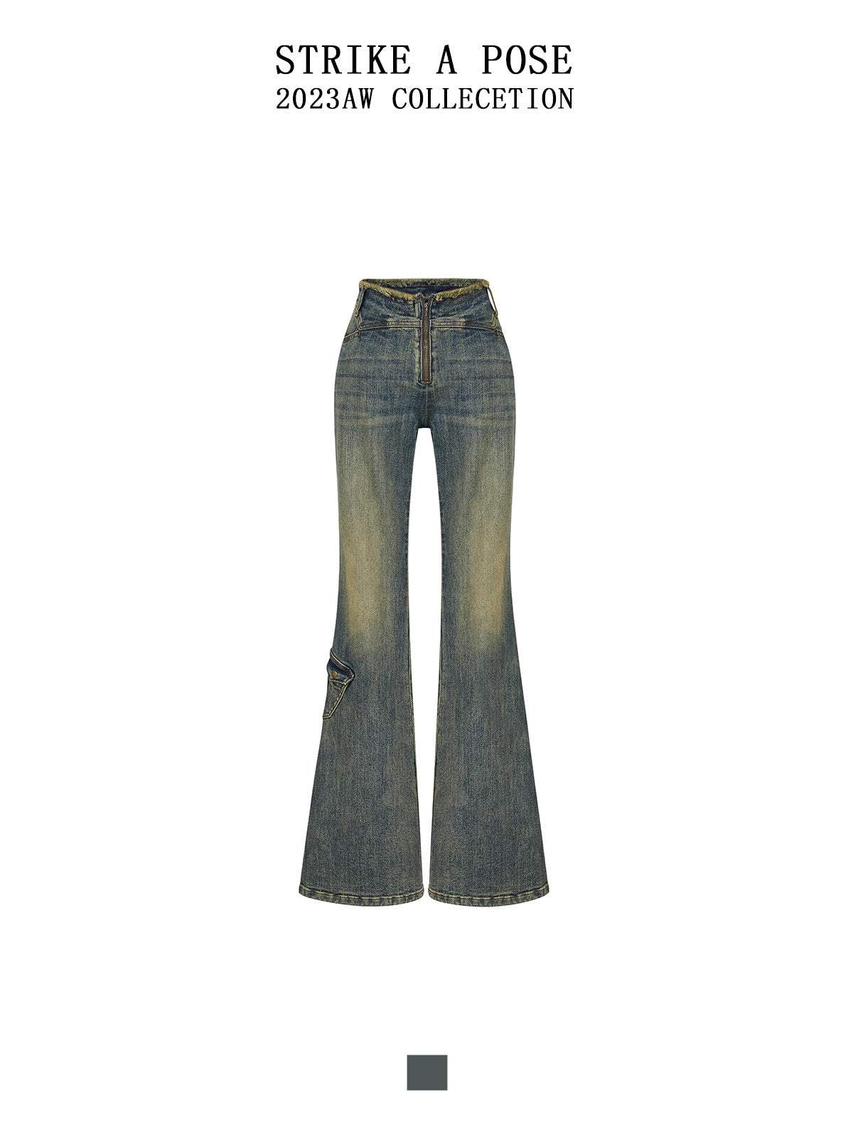 Strike A Pose | Vintage Washed Slightly Flared Jeans