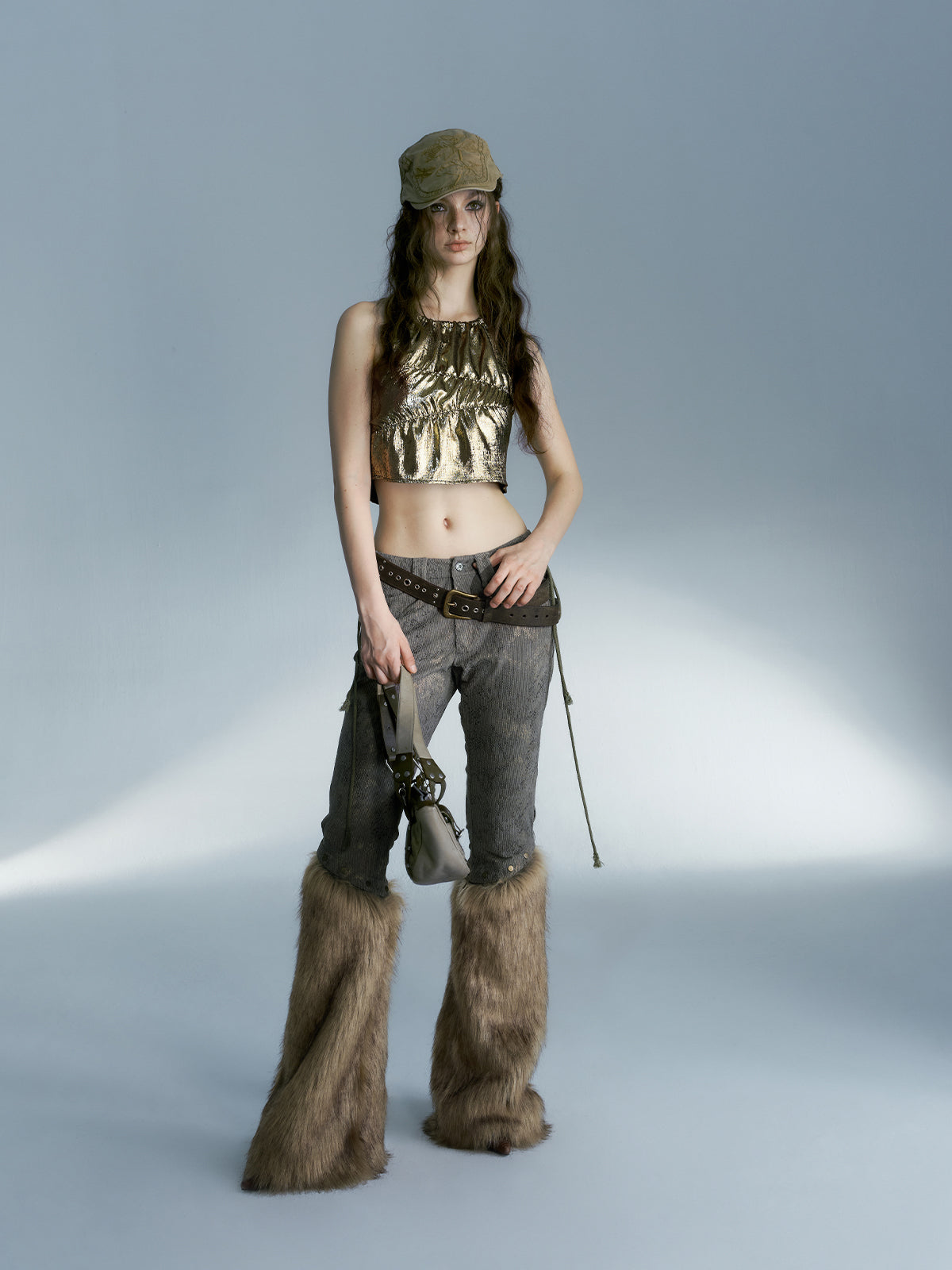 Strike A Pose | Faux Fur Paneled Trousers